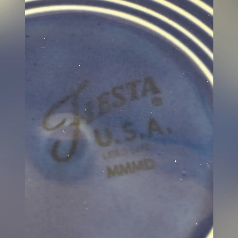 Fiestaware USA Fiesta Classic Dinner 10.25” & Salad Plate 7.26” Lapis Blue NWOT